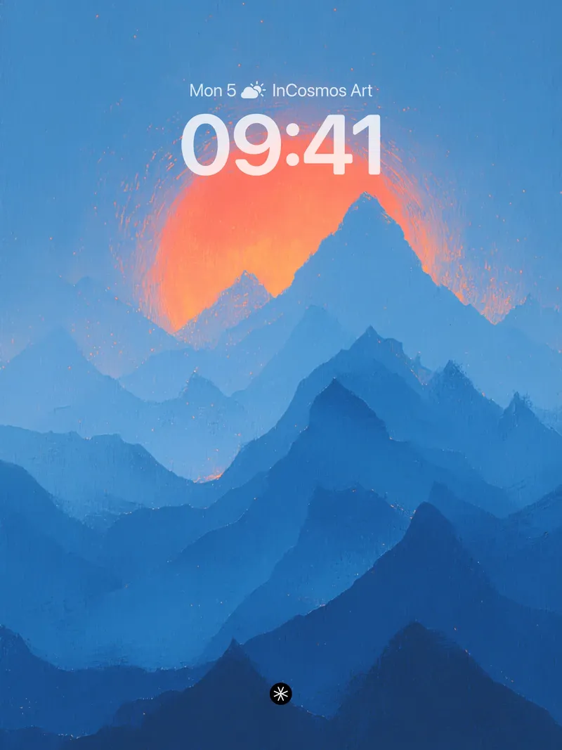 Luminous Ridge Wallpaper with Gradient Haze