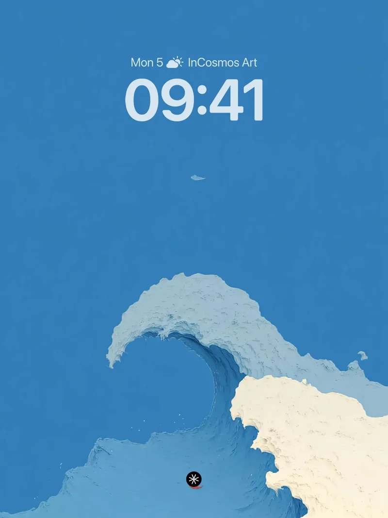 Azure Wave Serenity Wallpaper