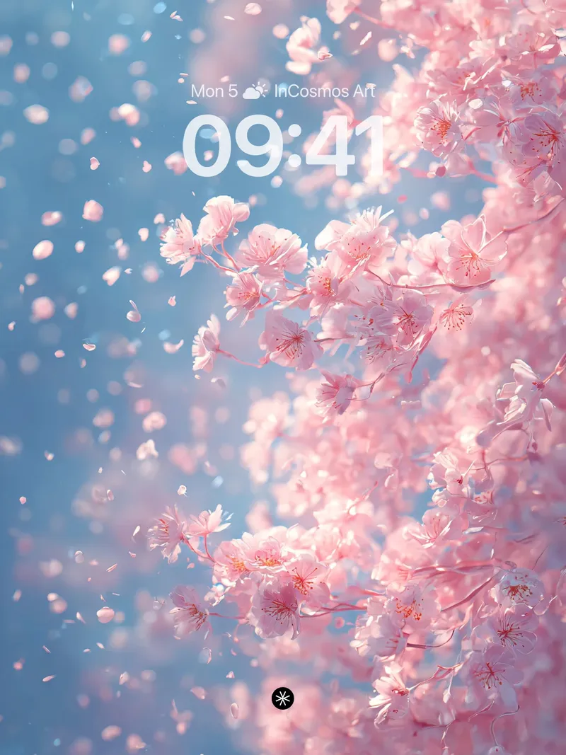 Soft Petal Drift Wallpaper in Spring Haze