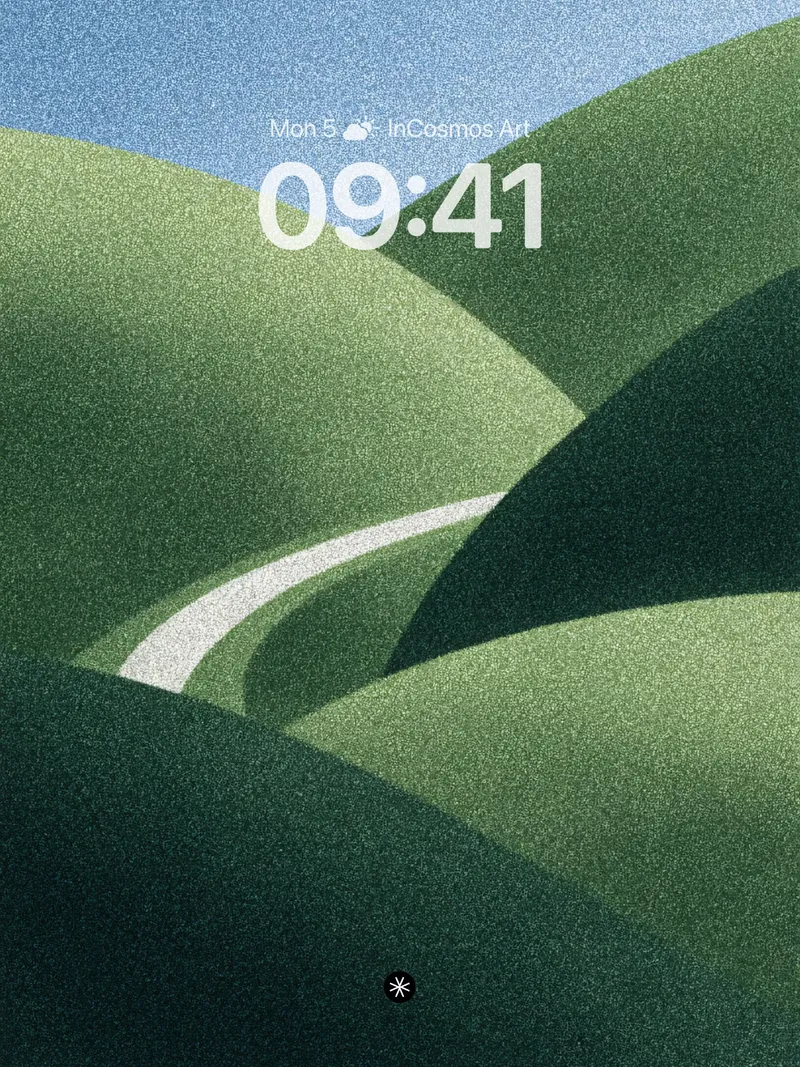 Serenity Curve Wallpaper with Grainy Haze