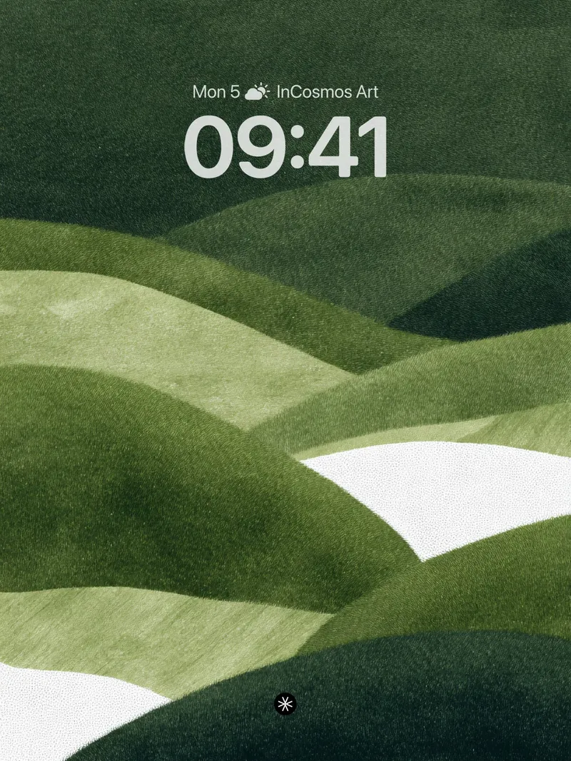 Tranquil Verdant Hills Wallpaper with Soft Gradient