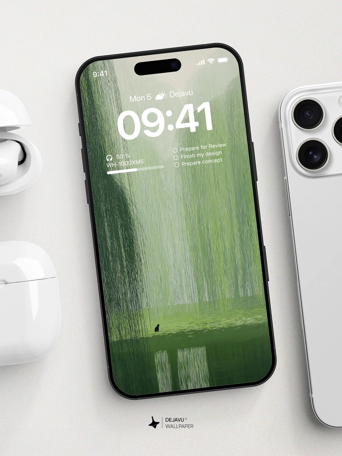 Willow Rain 8K Wallpaper for iPhone and Android