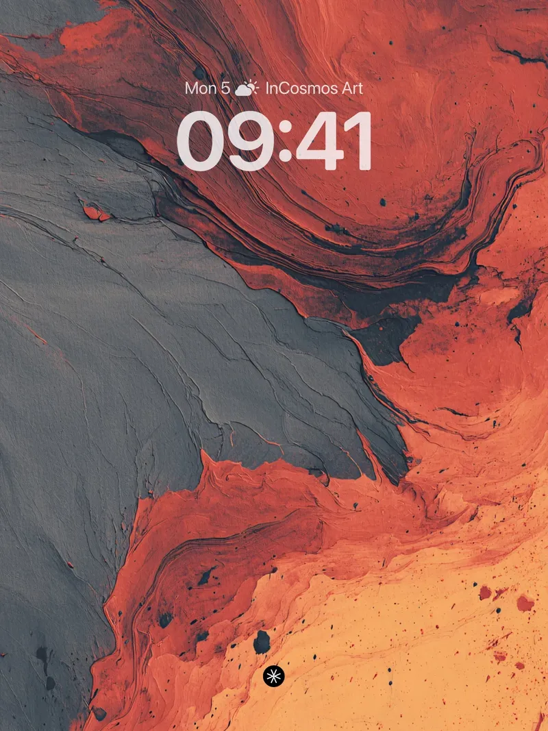 Warm Fluid Swirls Wallpaper with Marbled Depth