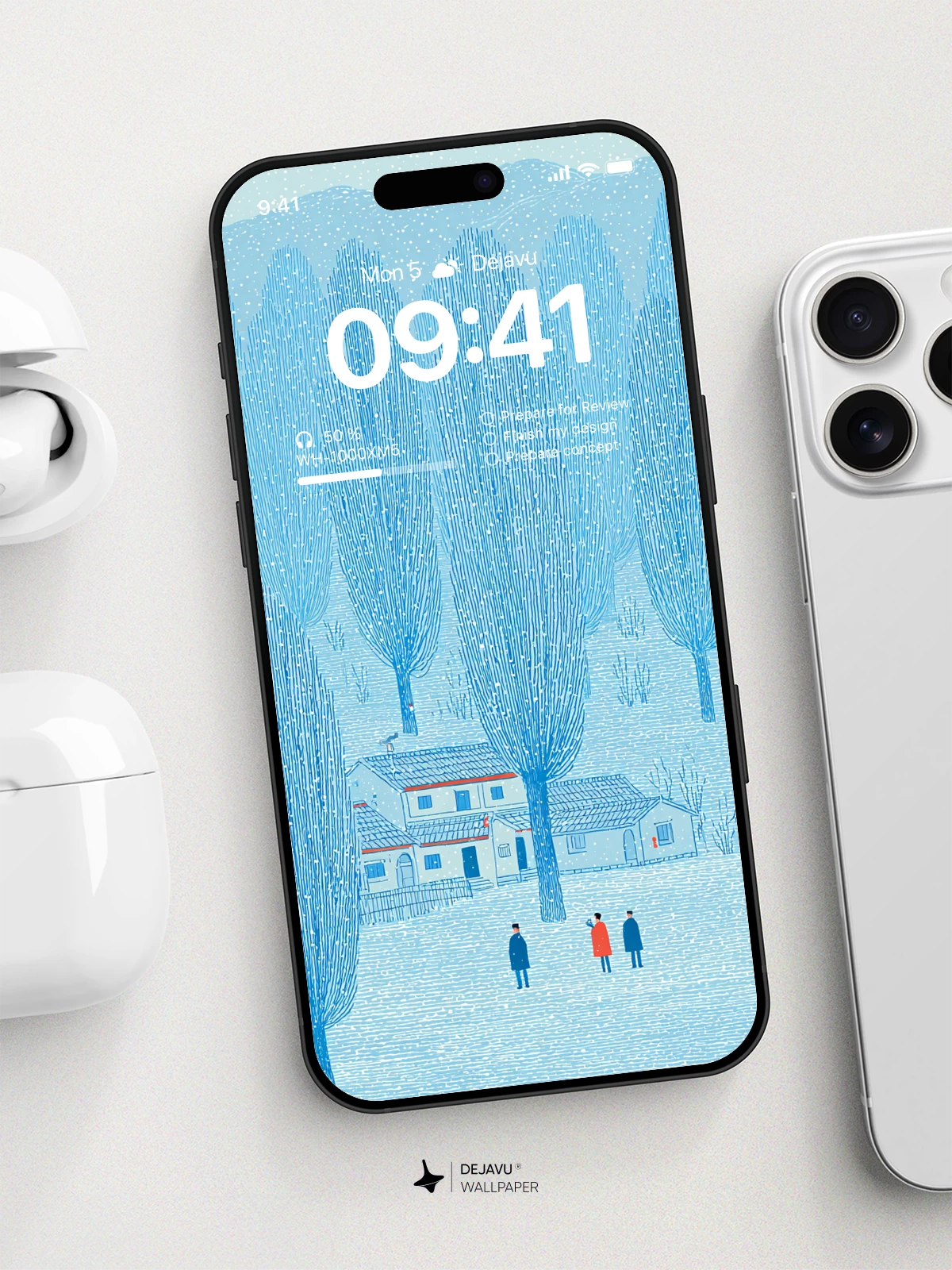 Winter Serenity 8K Wallpaper for iPhone and Android