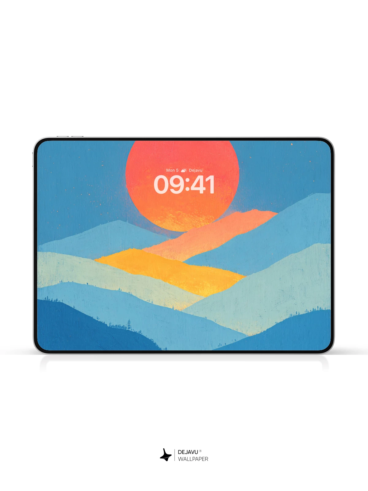 Sunset Mountain Range 8K Wallpaper for iPhone & Android