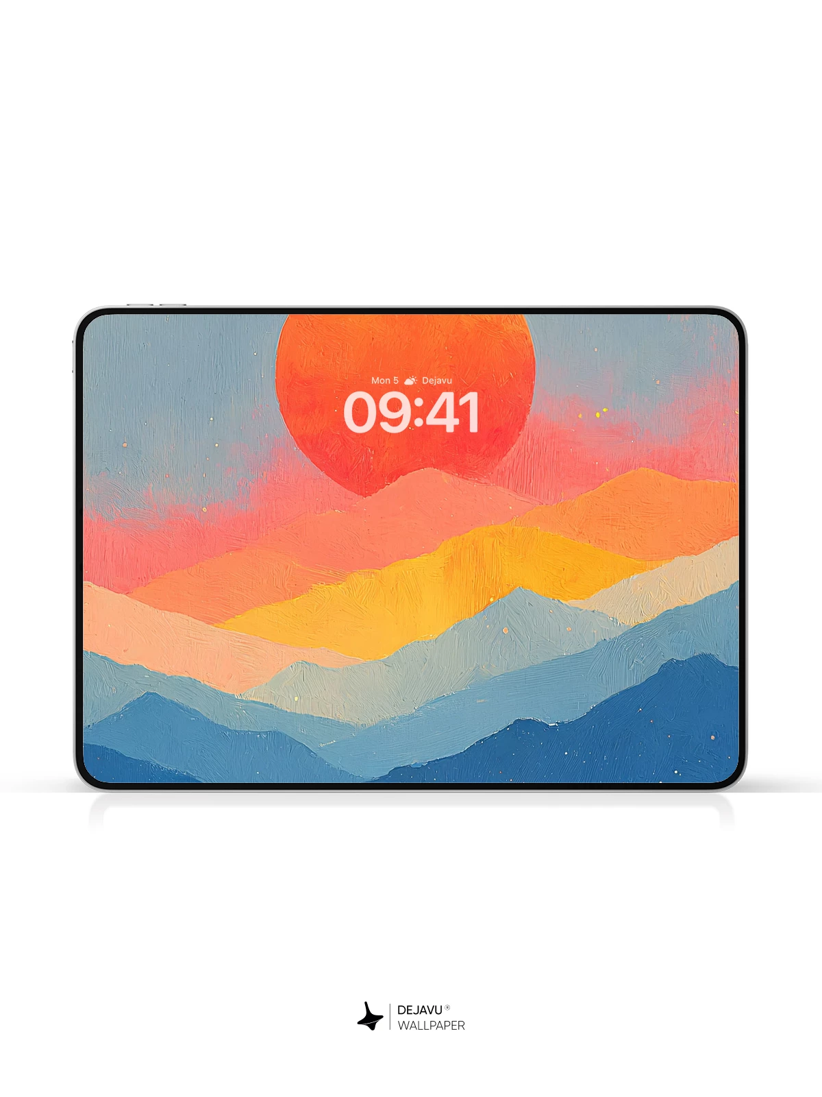 Abstract Mountain Sunset 8K Wallpaper for Phone
