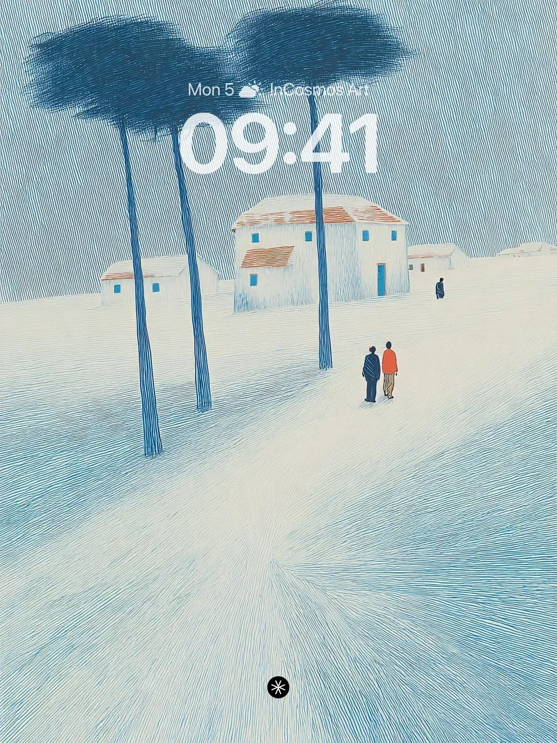 Winter Solitude Snowscape Wallpaper Background