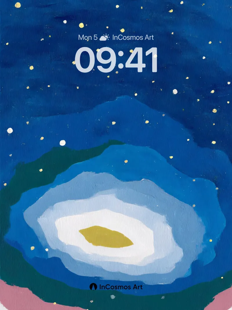 Midnight Nebula Wallpaper with Painted Depth
