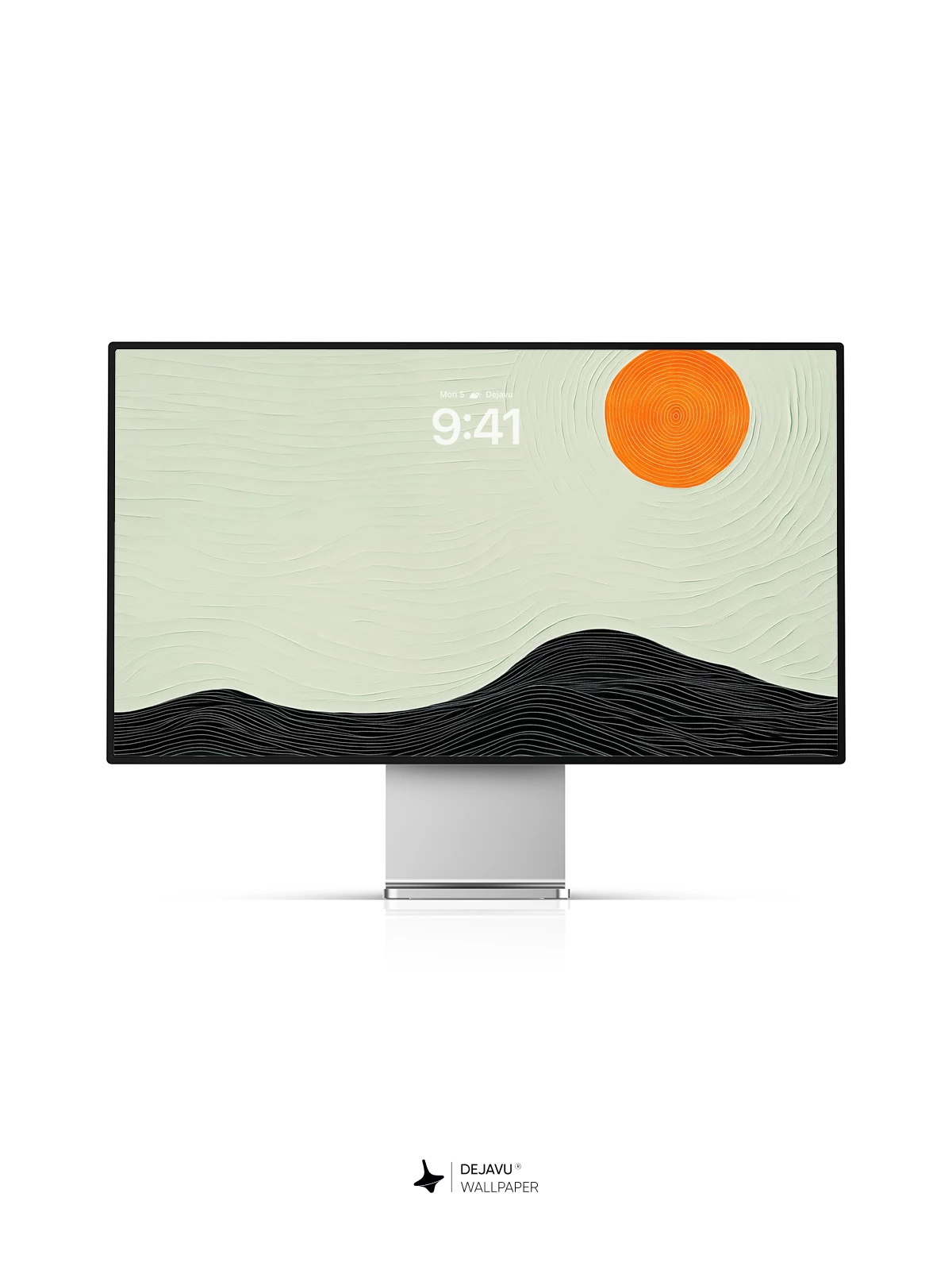 Woven Sun and Hills Abstract Wallpaper 8K