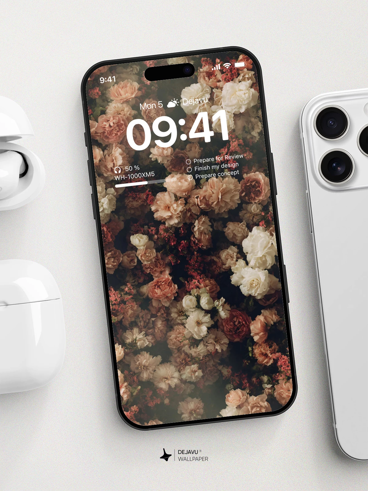 Vintage Rose Garden 8K Wallpaper