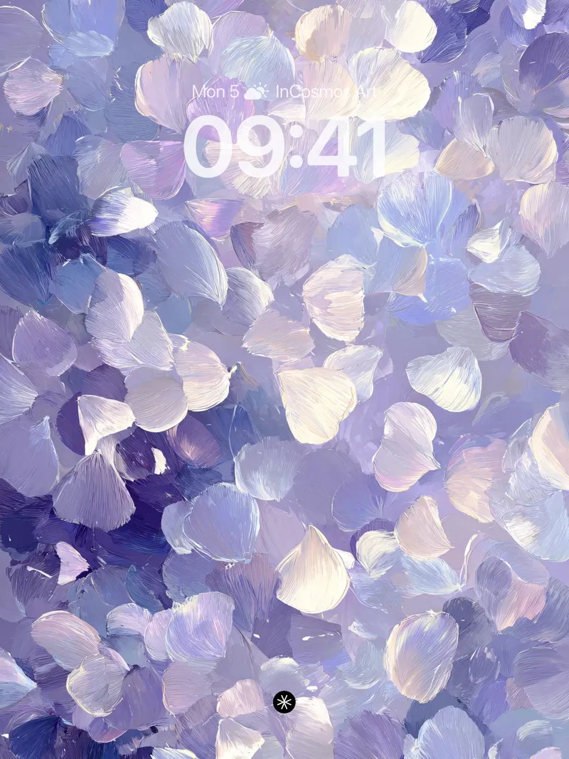 Soft Petal Drift Wallpaper in Lavender Haze