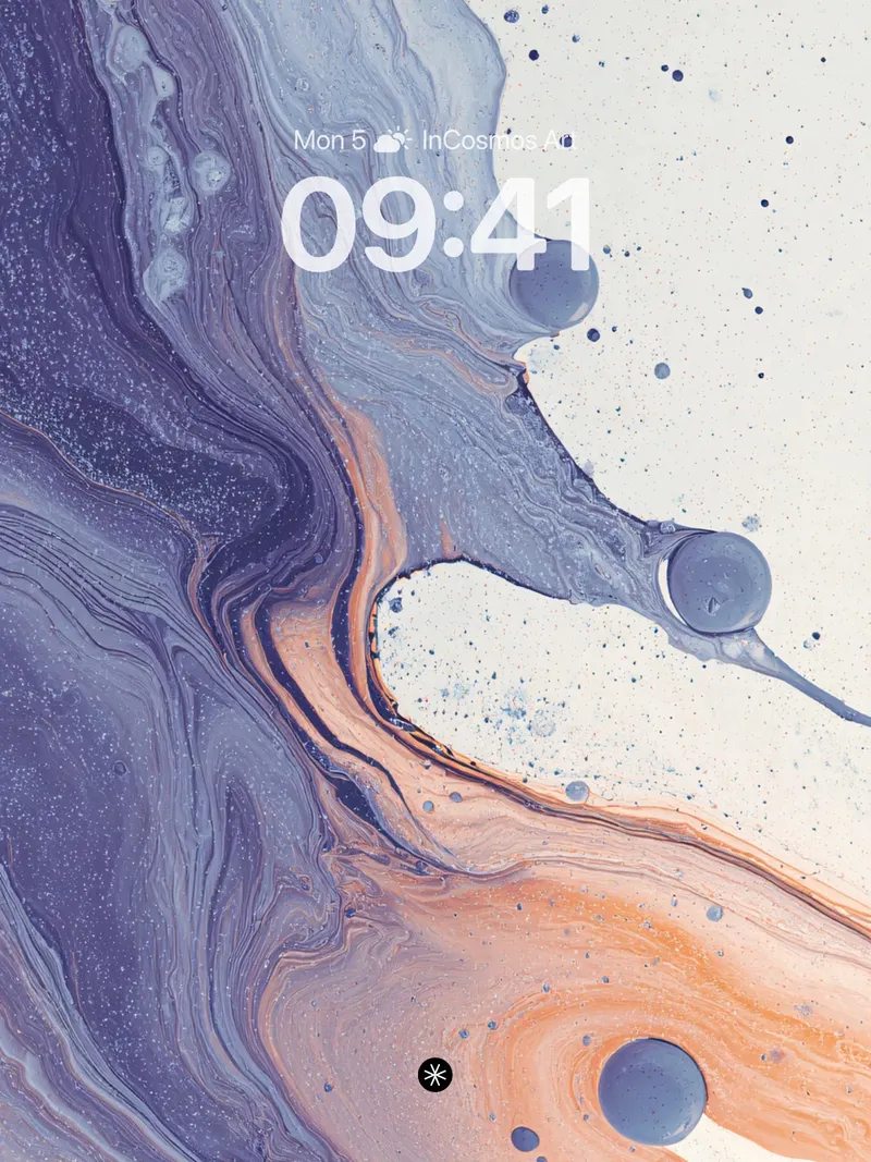 Liquid Marble Wallpaper with Pearl Drips