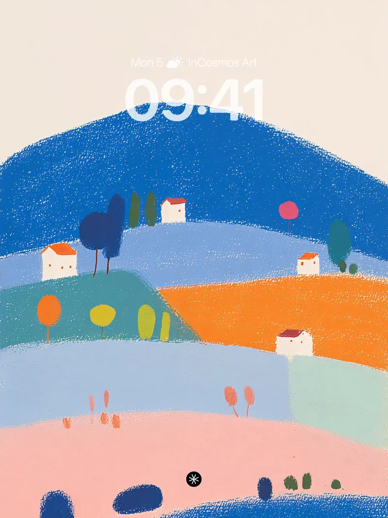 Serene Pastel Hills Wallpaper for Calm Backgrounds