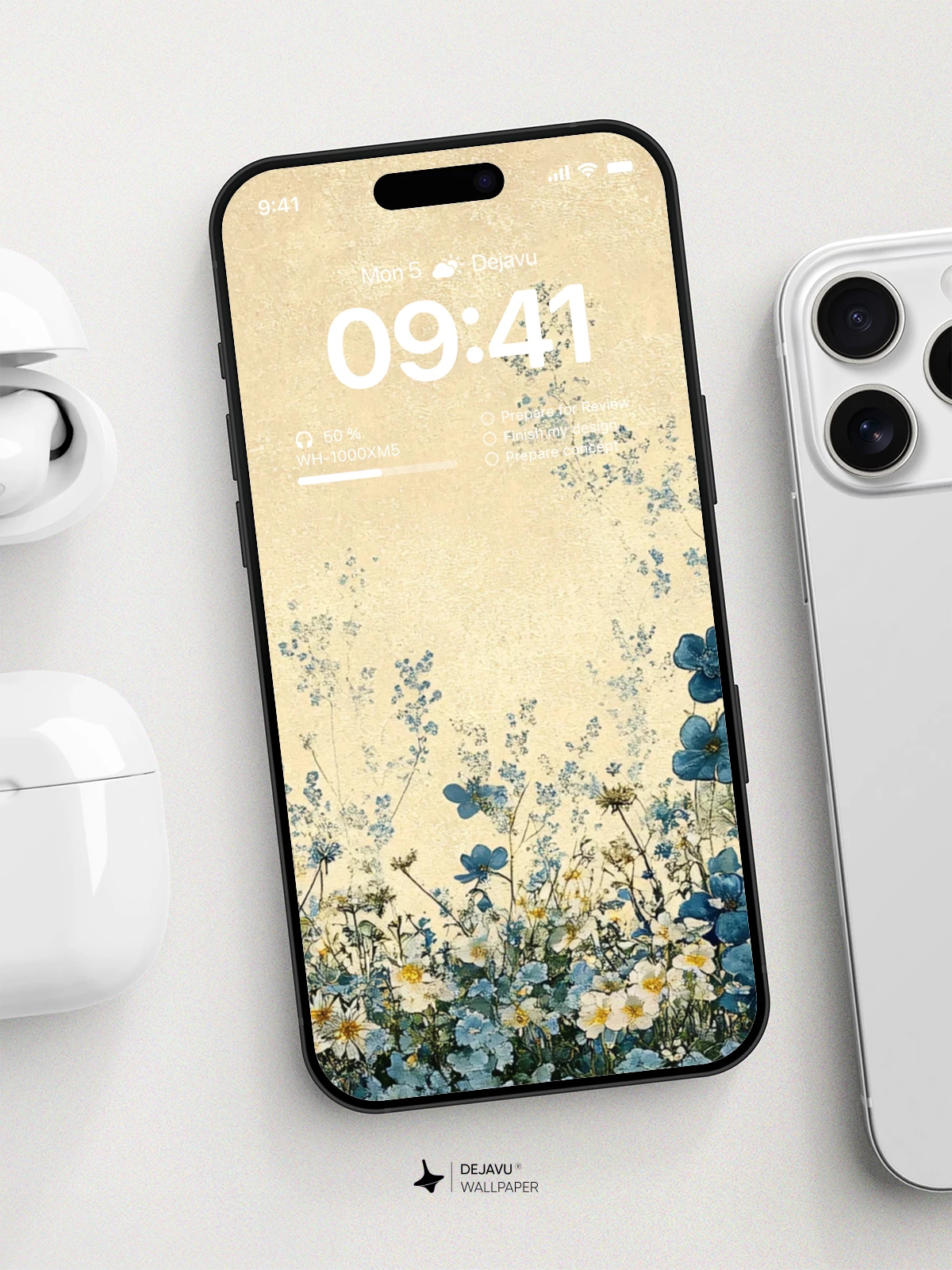 Vintage Botanical Wallpaper 8K - Floral Phone Background