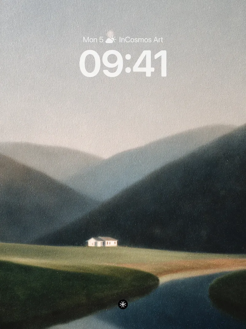 Misty Valley Solitude Wallpaper with Silent River