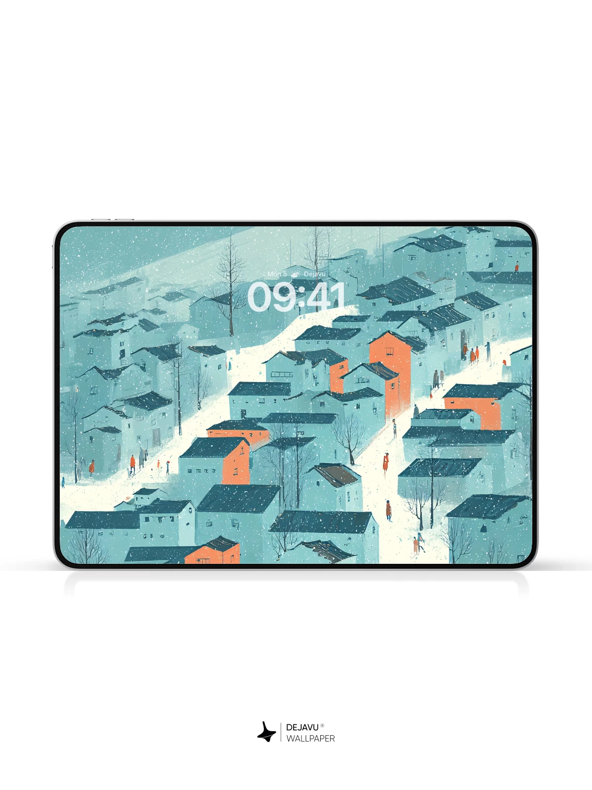 Snowy Village Escape 8K Wallpaper