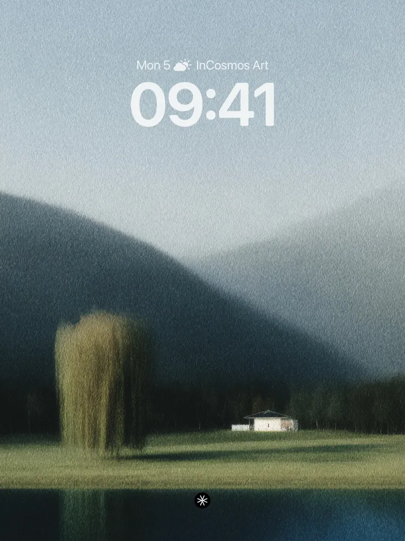 Mist-Laced Willow Wallpaper with Silent Reflections