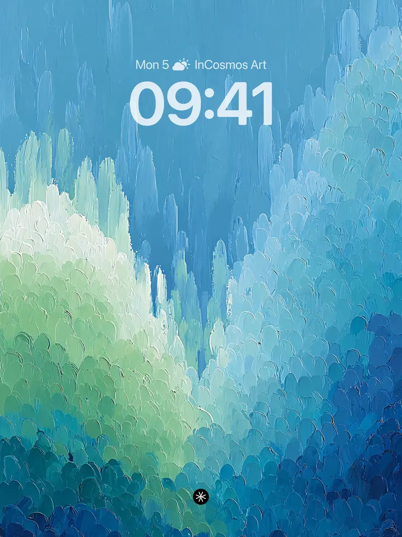 Serene Gradient Flow Wallpaper with Ethereal Blue-Green Textures