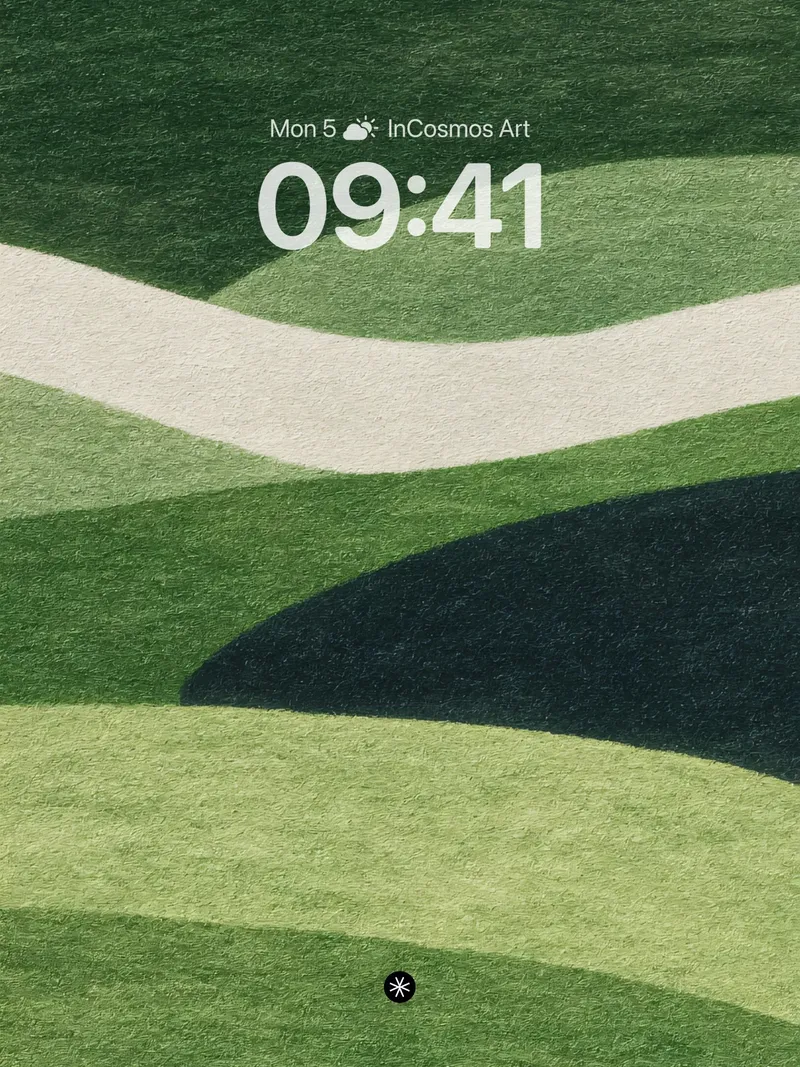 Serene Green Waves Wallpaper with Textured Flow
