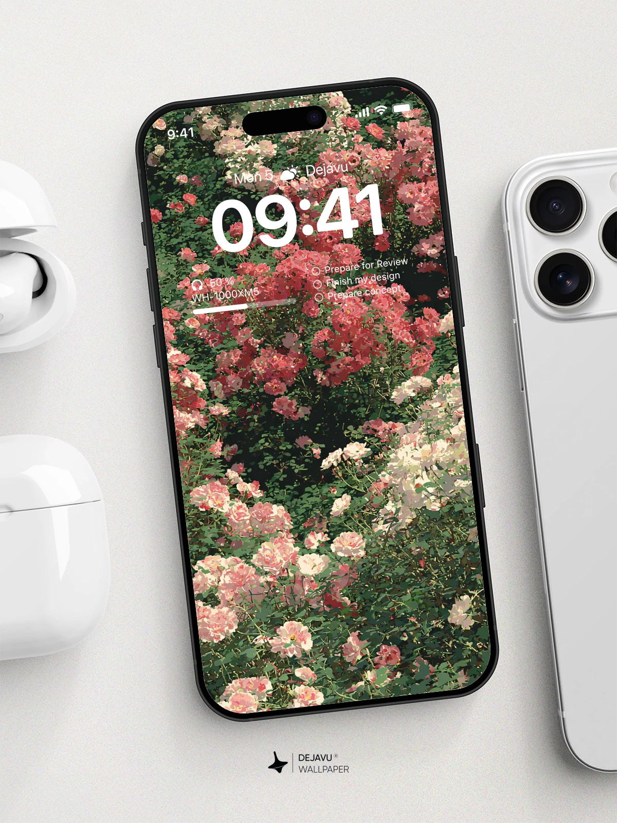 Vintage Rose Garden Wallpaper 8K