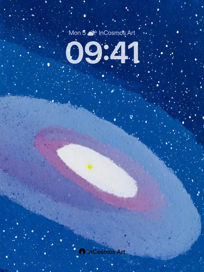 Starry Nebula Wallpaper with Soft Gradient