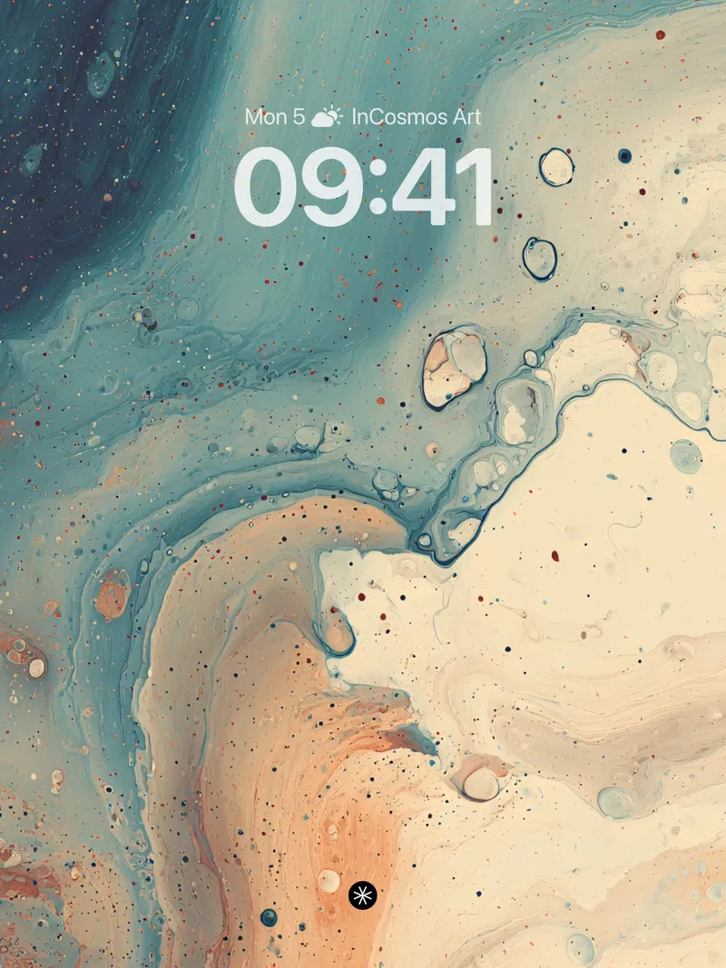Serene Fluidity Wallpaper with Liquid Hues