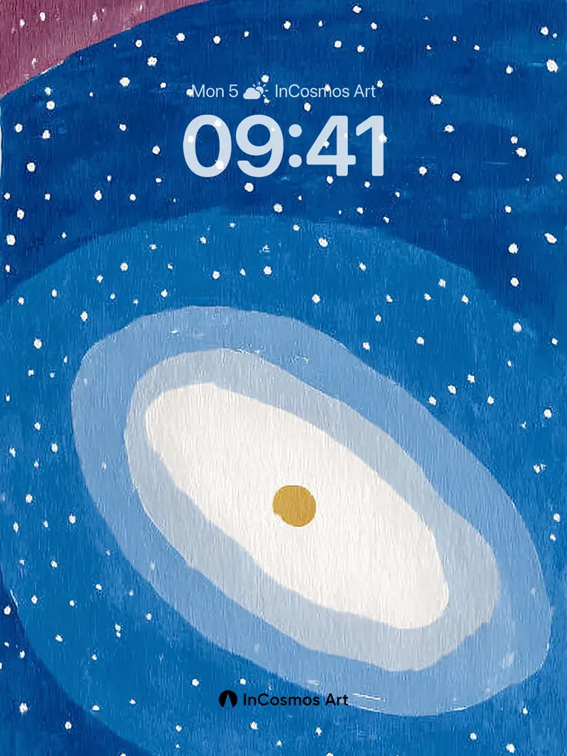 Quiet Nebula Wallpaper with Painted Grain