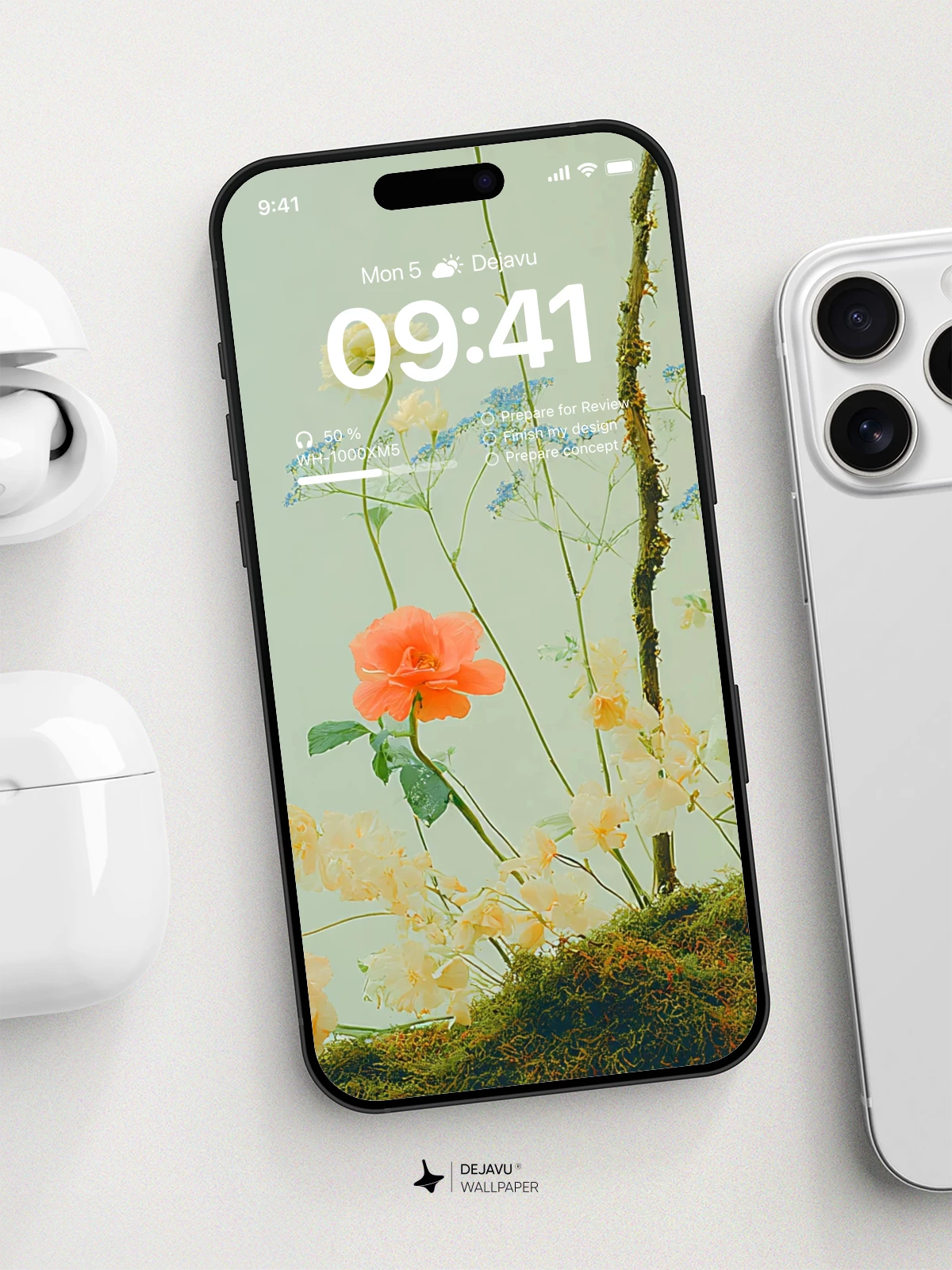 Wildflower Meadow on Mossy Mound 8K Wallpaper