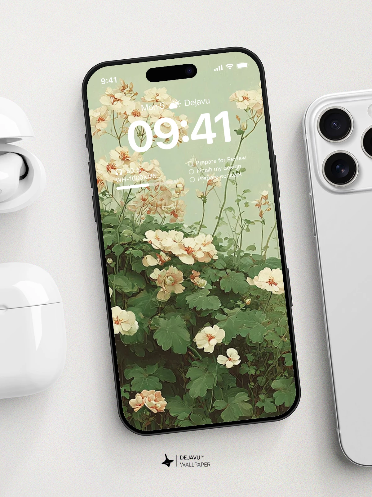 Vintage Floral Garden Wallpaper 8K for iPhone & Android