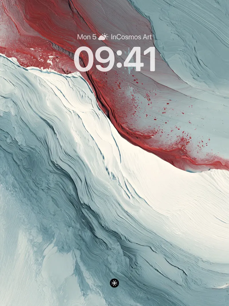 Fluid Crimson Drift Wallpaper in Soft Haze