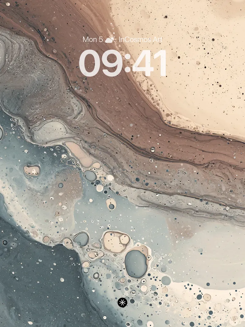 Fluid Serenity Marble Wallpaper with Whispered Currents
