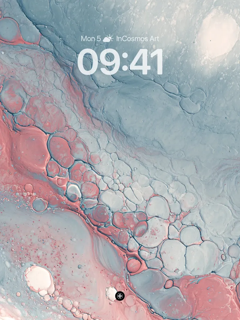 Liquid Serenity Wallpaper with Blush Currents