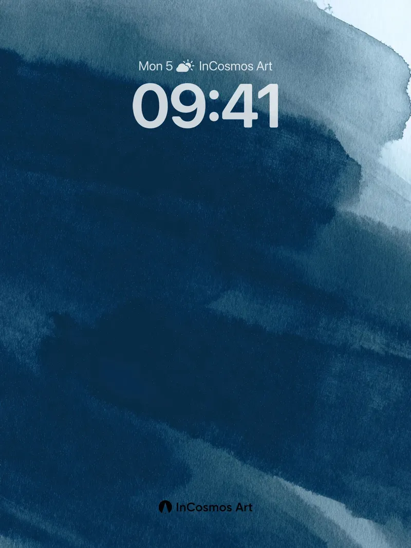 Indigo Wash Background with Soft Grain