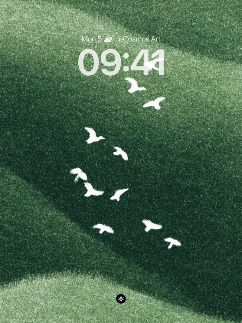 Serene Flight Gradient Wallpaper with Textured Depth