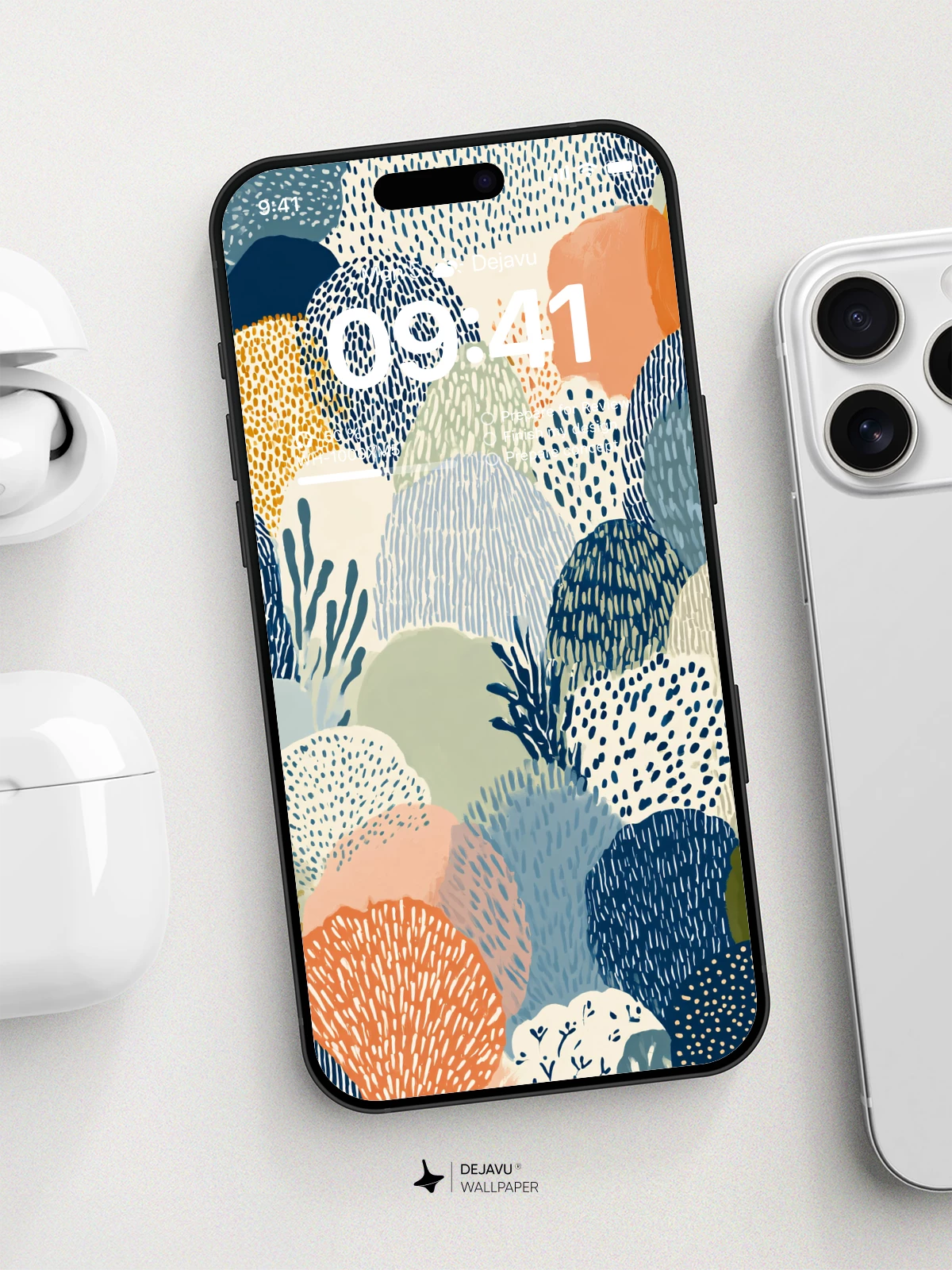 Textured Organic Shapes 8K Wallpaper
