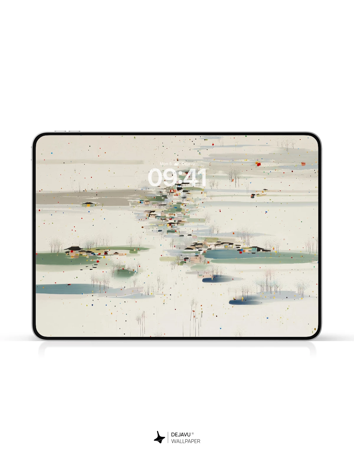 Wu Guanzhong Inspired Ink Wash Landscape 8K Wallpaper