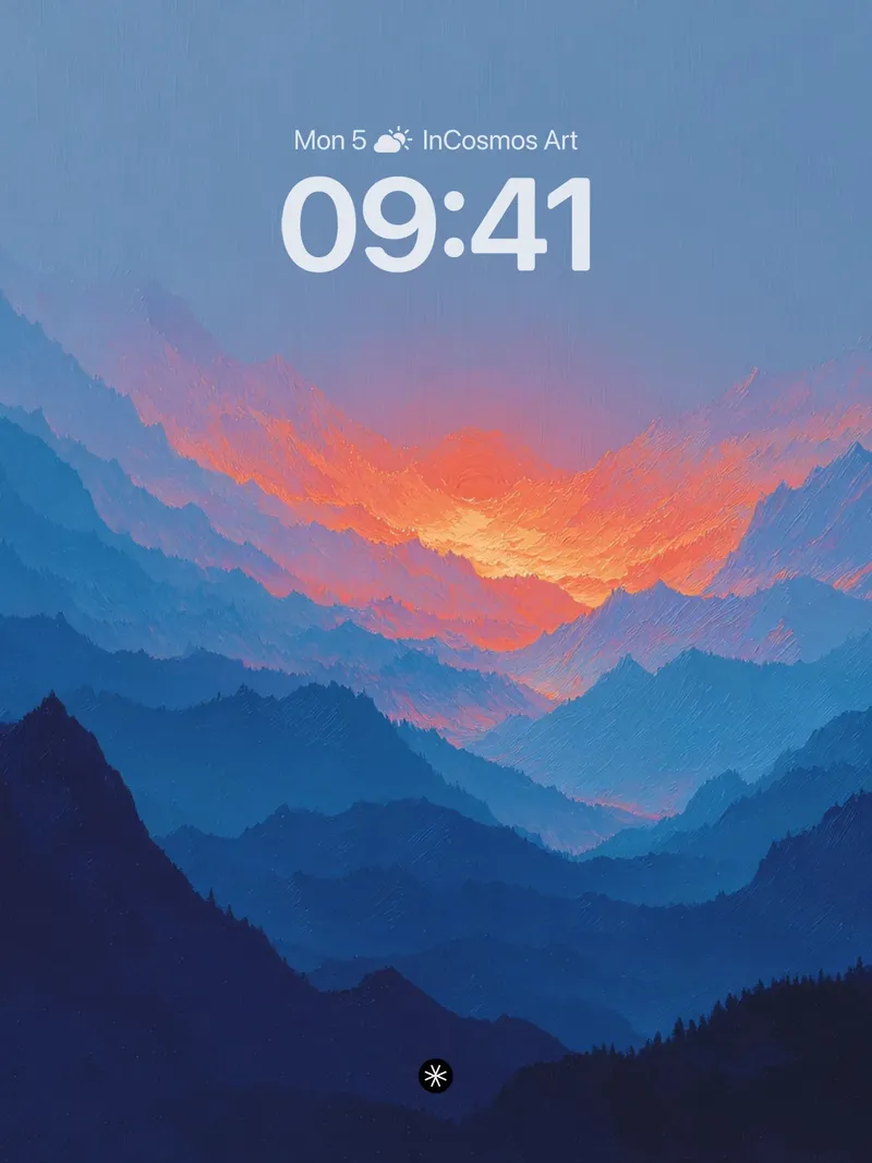 Twilight Gradient Wallpaper with Layered Peaks
