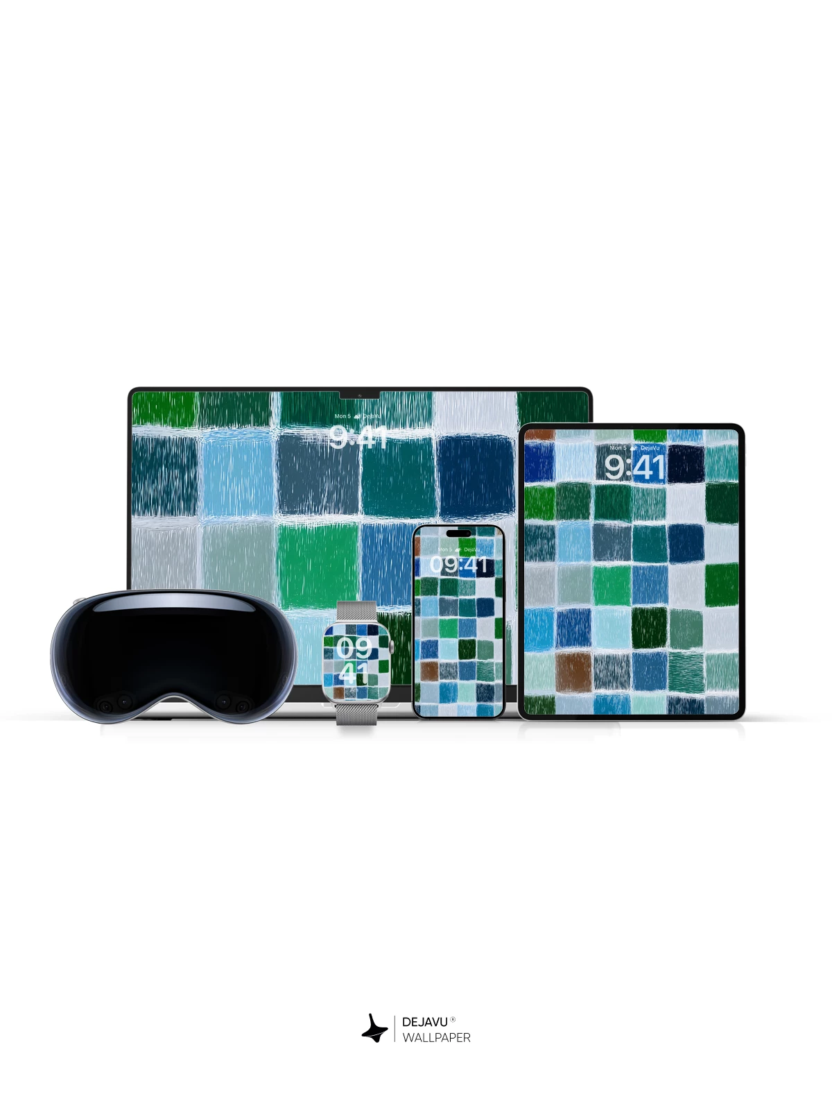 Woven Color Squares Wallpaper 8K