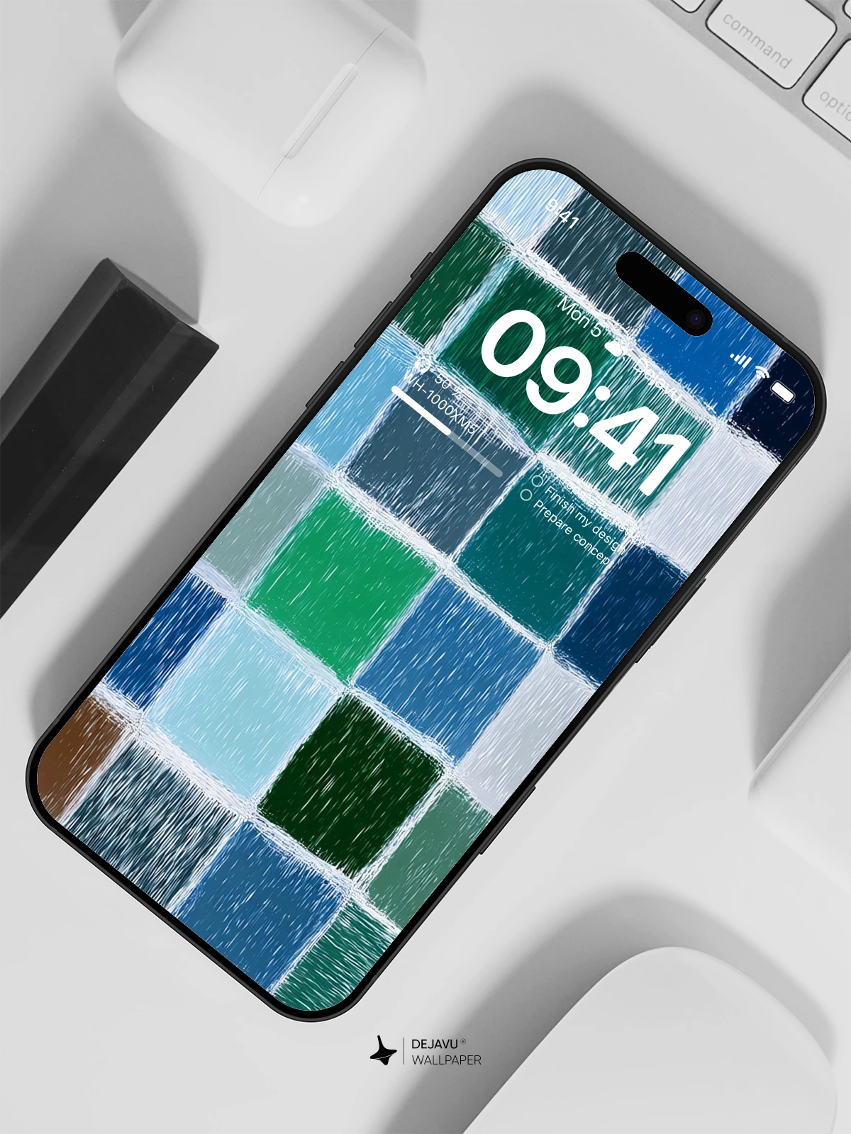 Woven Color Squares Wallpaper 8K