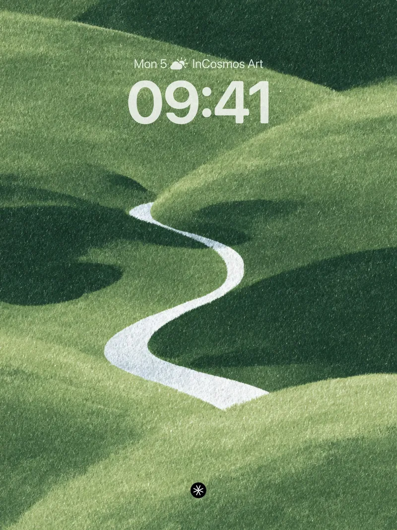 Serene Valley Path Wallpaper with Velvet Hills