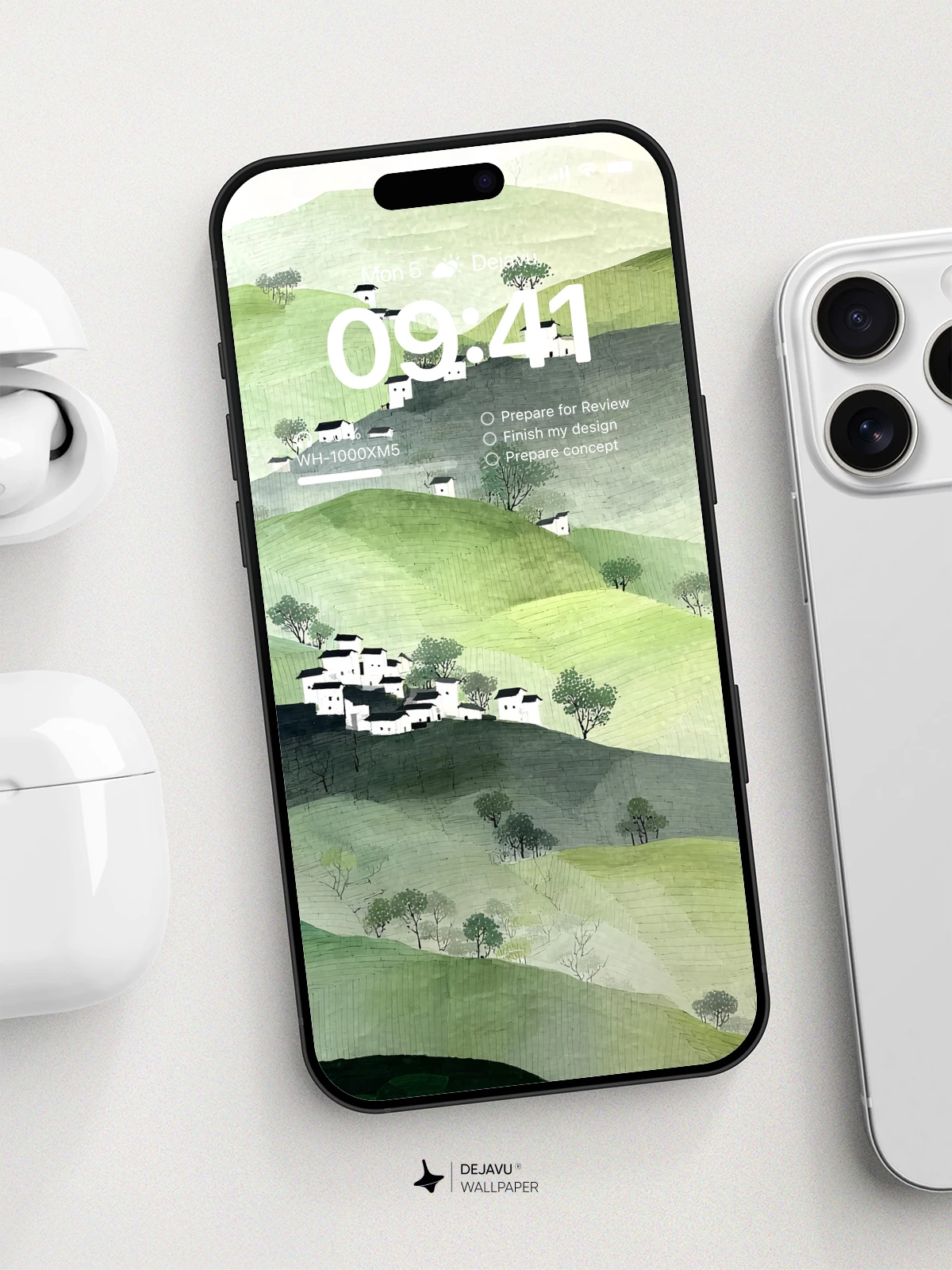 Serene Mountain Village 8K Wallpaper for iPhone & Android