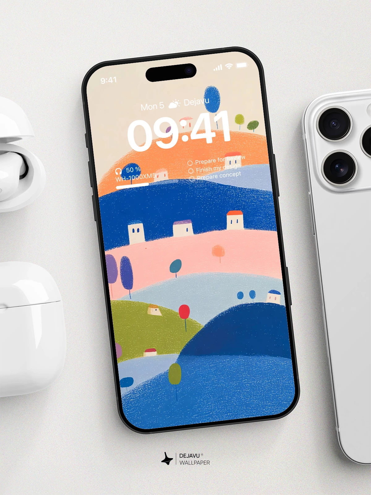 Pastel Hills 8K Wallpaper – Serene Countryside Aesthetic