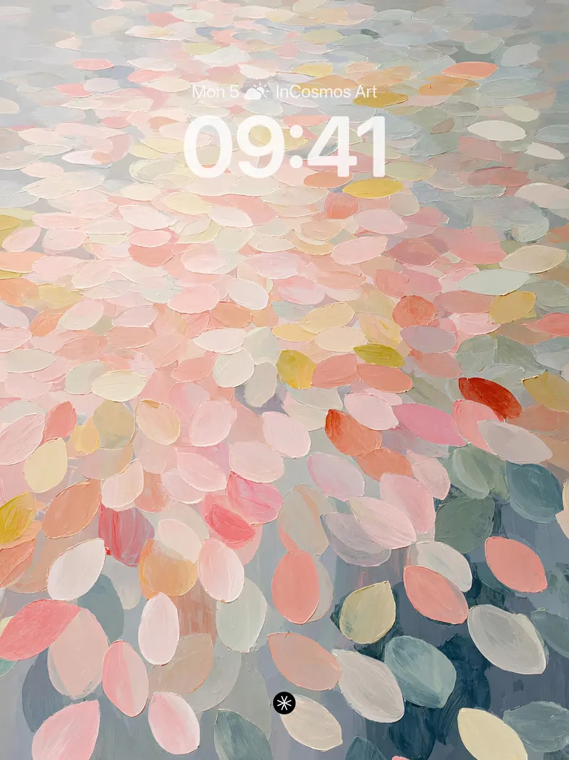 Serene Petal Drift Wallpaper in Soft Gradient