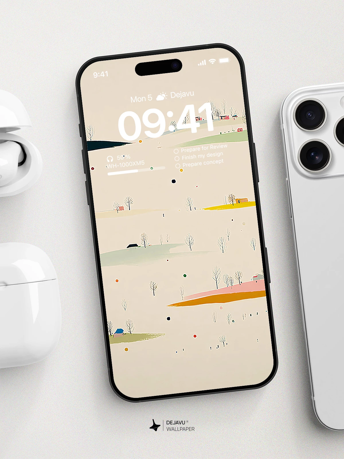 Minimal Landscape Wallpaper 4K for iPhone Lock Screen