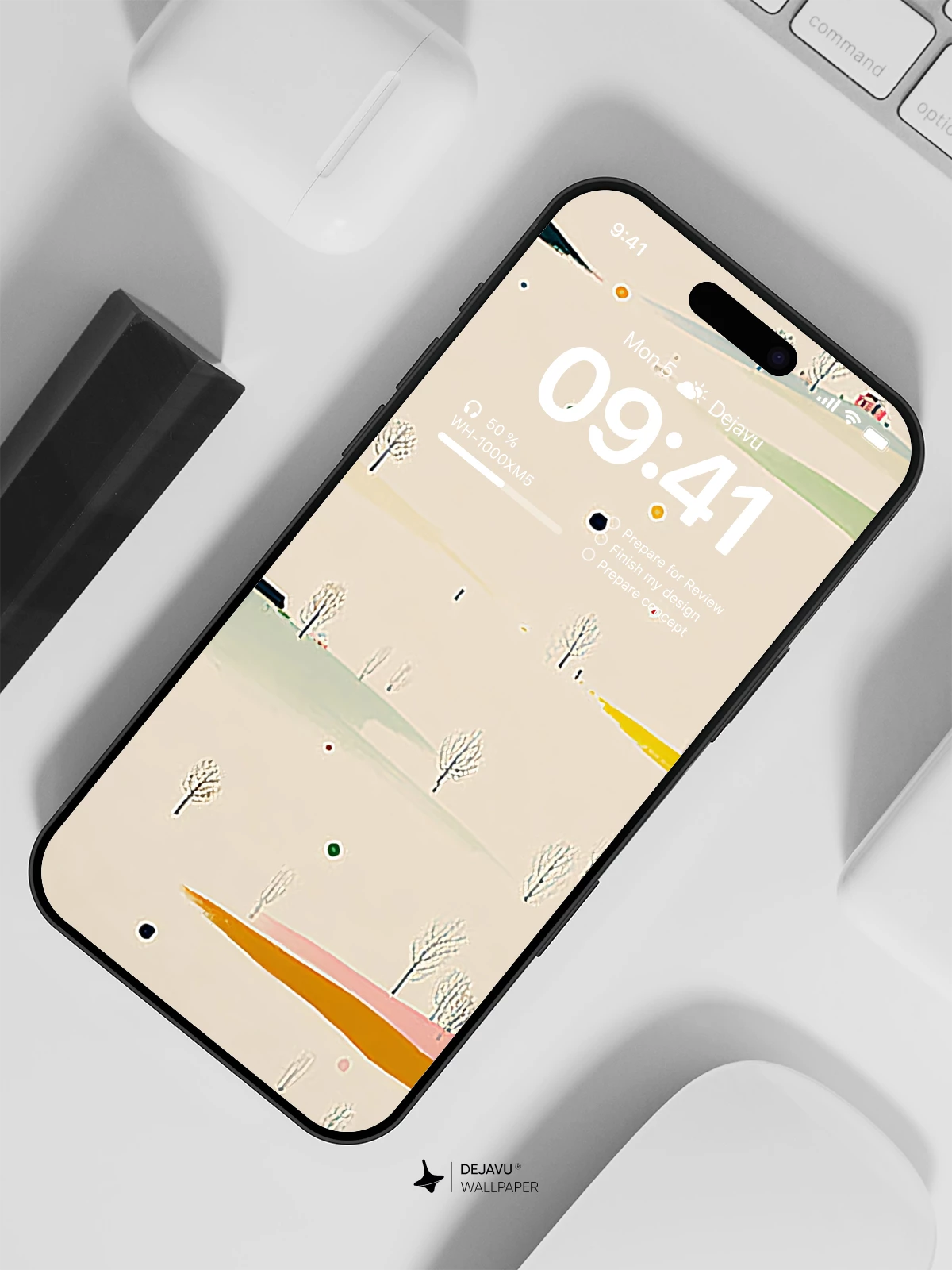 Minimal Landscape Wallpaper 4K for iPhone Lock Screen