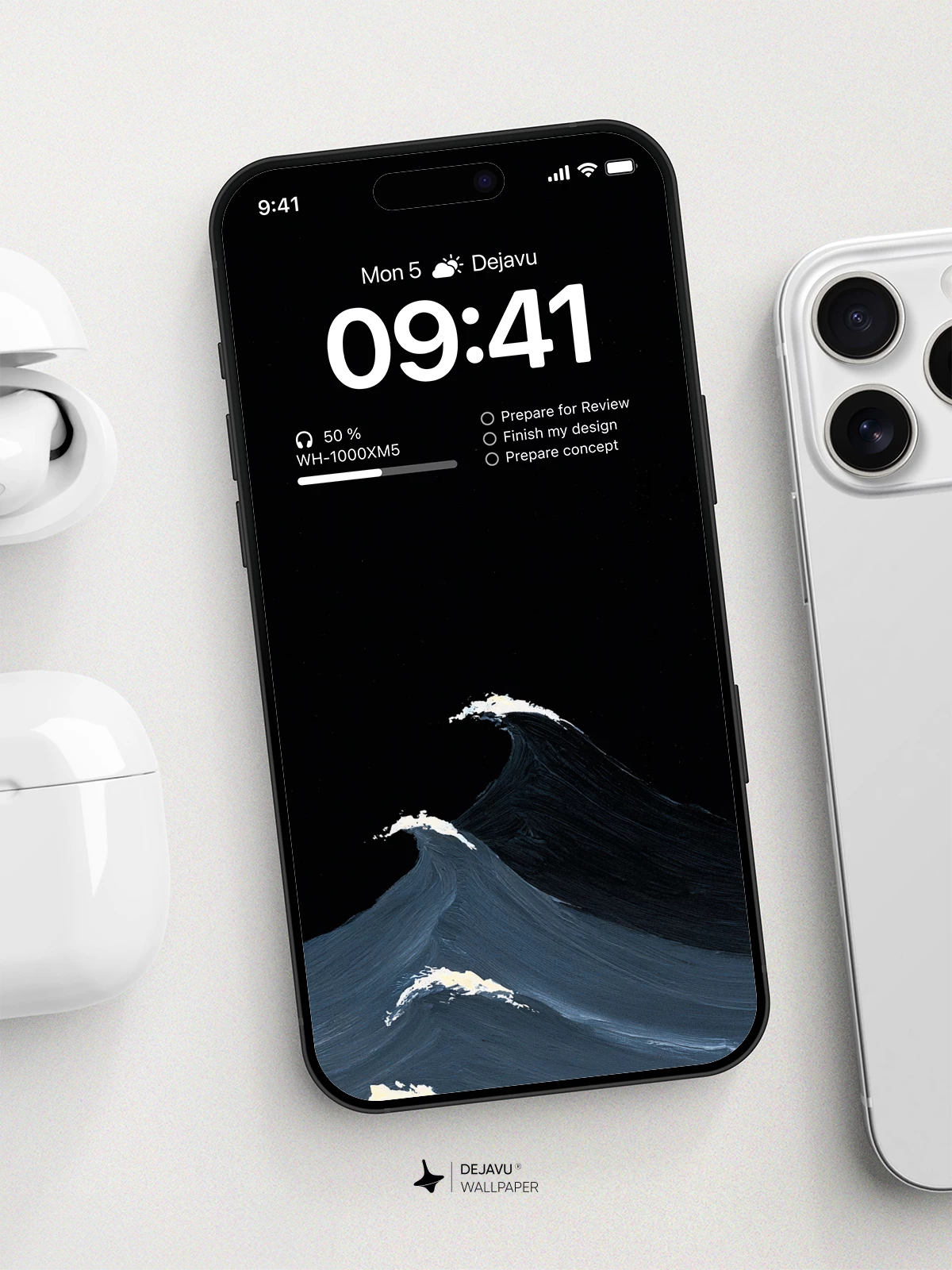 Dark Ocean Wave Wallpaper 4K AMOLED Display Wallpaper