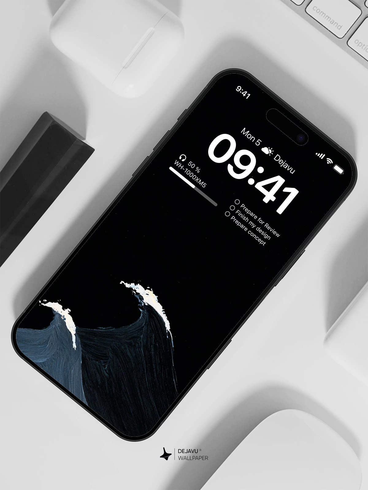 Dark Ocean Wave Wallpaper 4K AMOLED Display Wallpaper