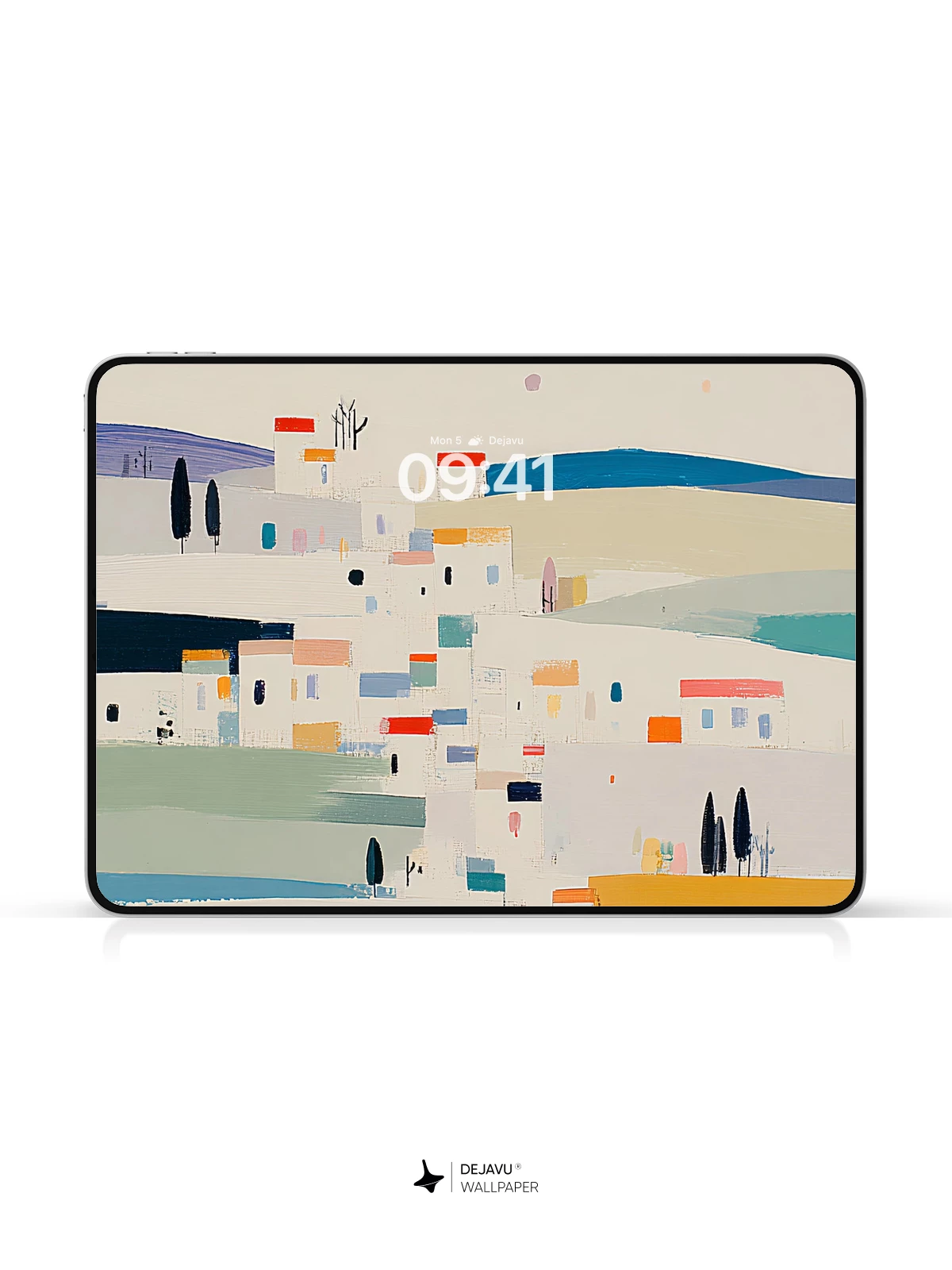 Abstract Minimalist Village Wallpaper 4K for iPhone Lock Screen