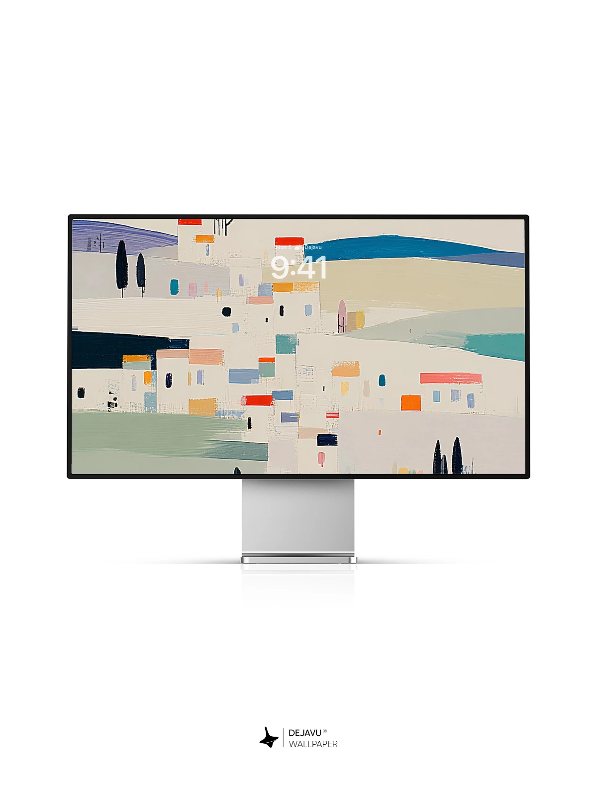 Abstract Minimalist Village Wallpaper 4K for iPhone Lock Screen