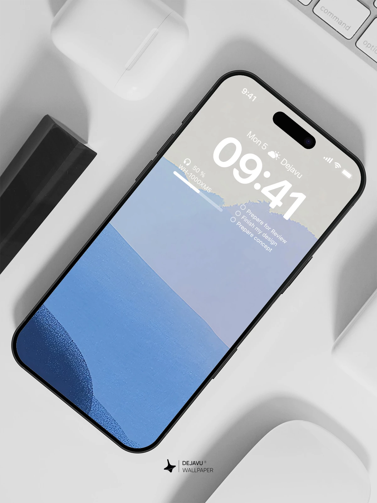 Blue Gradient Wallpaper 4K for iPhone Lock Screen